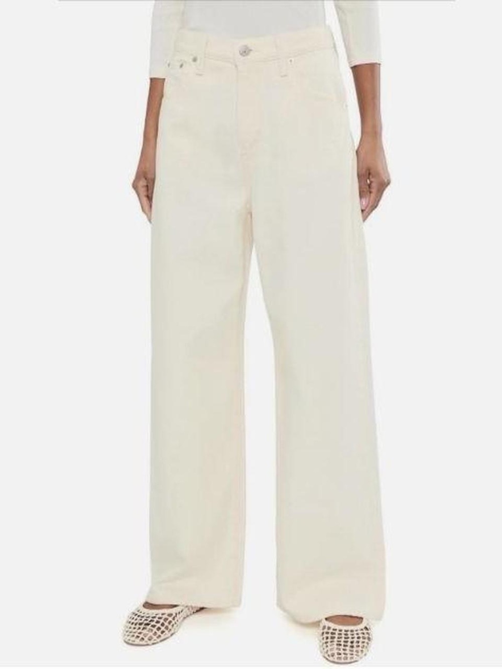 Levi’s Denim Cinch Baggy Cream Jeans Women’s Size 30